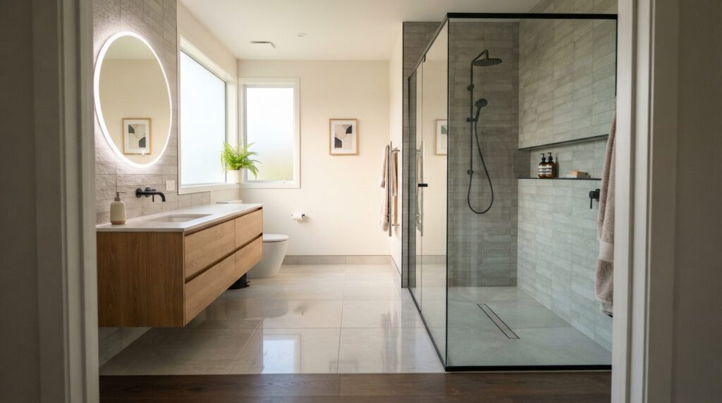 badkamer met inloopdouche